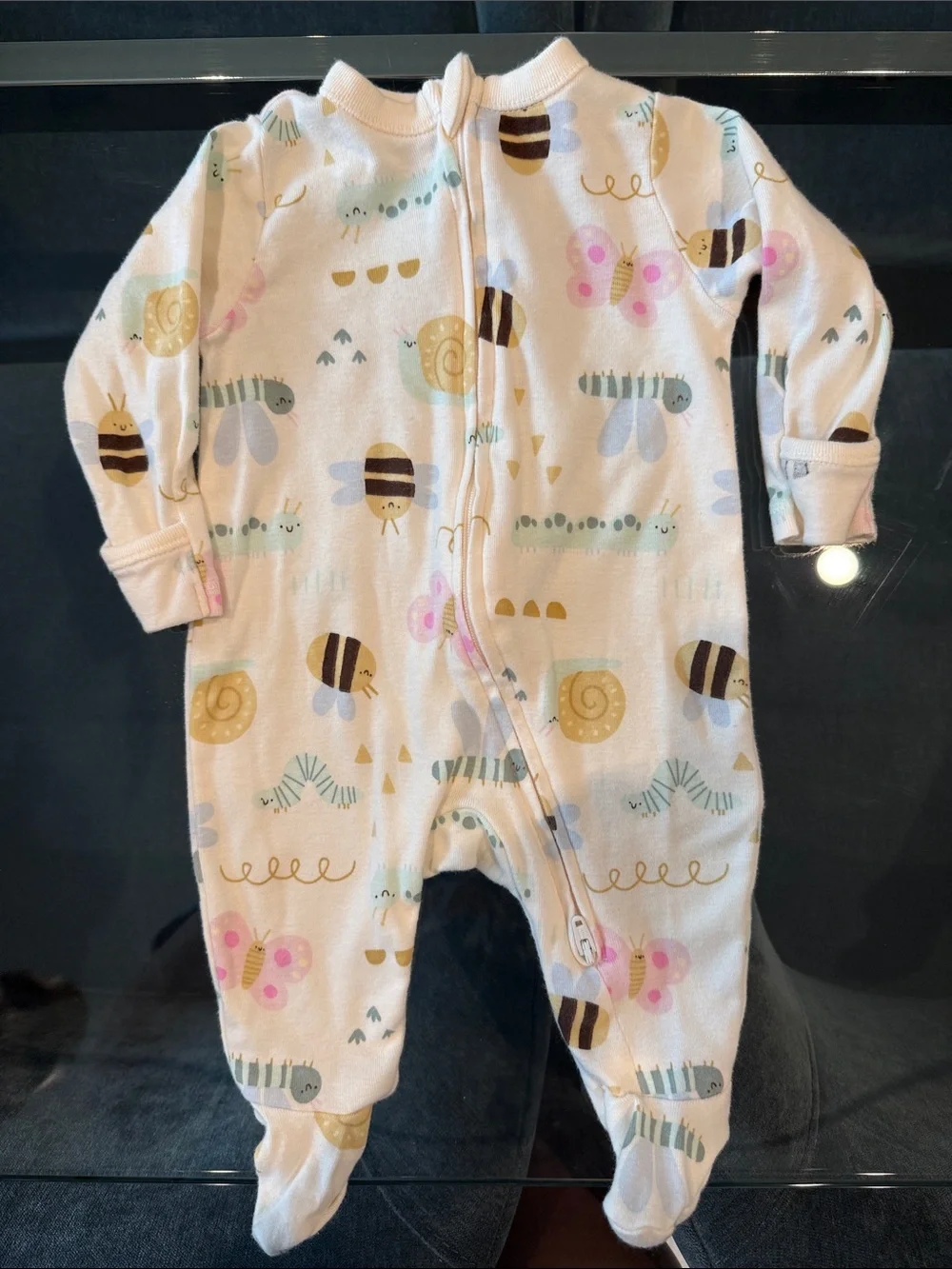 Old Navy Pink Strawberry & Pastel Print Baby One-Piece Sleepers - 4-Pack